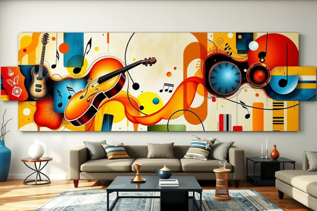 Displaying Musical Instruments as Decorative Elements